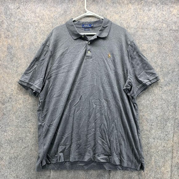 Polo Ralph Lauren Polo Shirt Men XXL Adult Gray Golf Golfer Outdoors Classic Fit - Picture 1 of 12